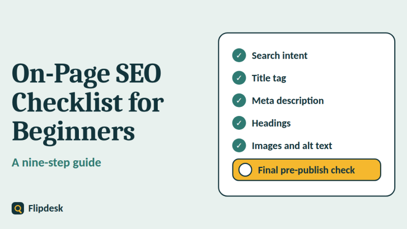 On-page SEO checklist for beginners